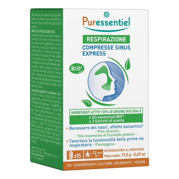 Puressentiel Respirazione - Compresse Sinus Express 15 compresse