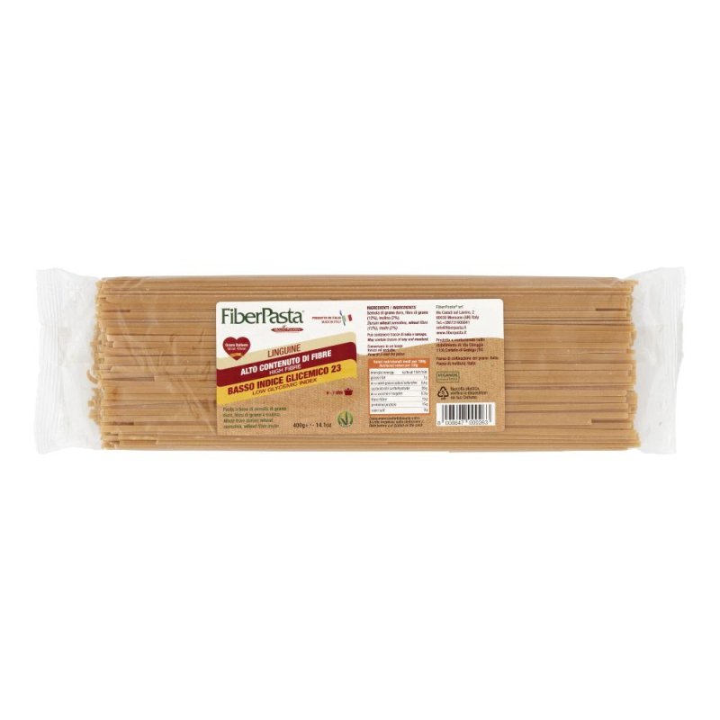 FiberPasta Linguine Integrali ad Alto Contenuto di Fibre 400 g – Pasta a Basso Indice Glicemico