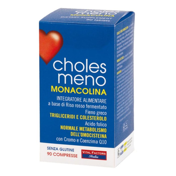 Vital Factors Choles Meno Monacolina Integratore per il Colesterolo 90Compresse