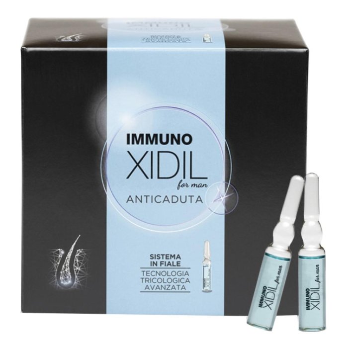Morgan Immuno Xidil - Fiale Anticaduta per Capelli Fragili Uomo 8 x 3,5ml