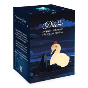 Sweet Dreams Cigno lampada notte bambini - luce notturna in silicone multicolore