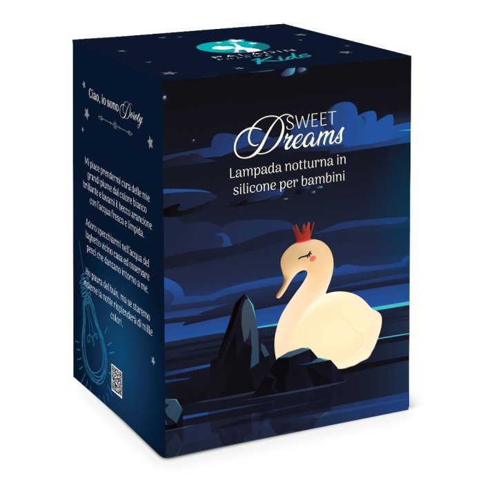 Sweet Dreams Cigno lampada notte bambini - luce notturna in silicone multicolore
