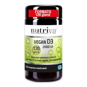 Nutriva Vegan D3 Integratore di Vitamina D3 Vegano 120 Compresse