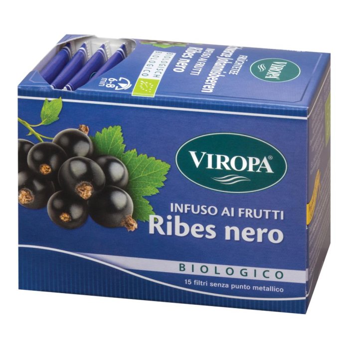 Viropa Ribes Nero bio 15 bustine - tisana biologica al ribes nero per drenaggio e benessere vascolare