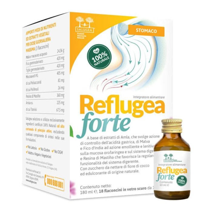 Salugea Reflugea Forte Integratore Alimentare 18 Flaconcini da 10 ml
