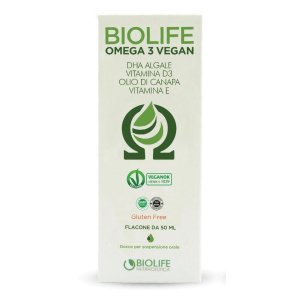 Biolife Omega 3 Vegan 50 ml - omega 3 vegetali da alghe