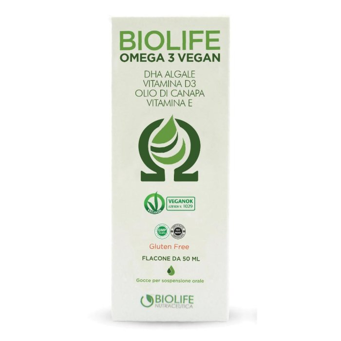 Biolife Omega 3 Vegan 50 ml - omega 3 vegetali da alghe