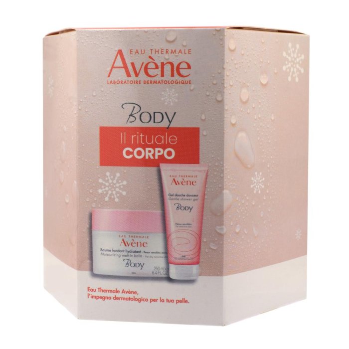 Avène Natale Cofanetto Regalo Body Balsamo Fondente Idratante Corpo e Gel Doccia Rinfrescante