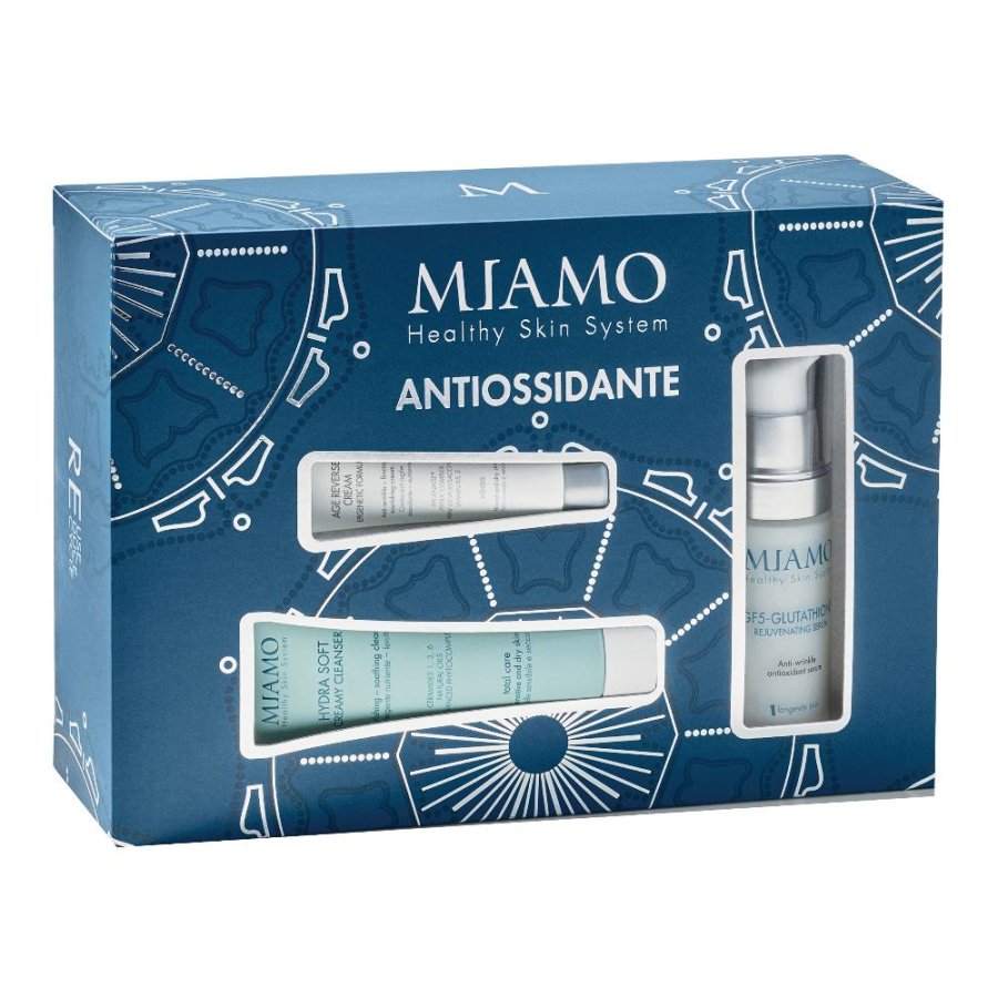 Miamo Healthy Skin System Cofanetto Regalo Xmas Idratazione Intensa con Siero Viso Detergente e Maschera Miamo Healthy Skin System Cofanetto Regalo Xmas Idratazione Intensa con Siero Viso Detergente e Maschera