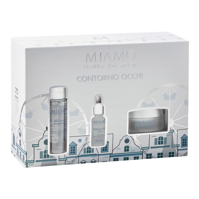 Miamo Healthy Skin System Cofanetto Regalo Xmas Advanced Eye Acqua Micellare Crema Contorno Occhi Siero Occhi
