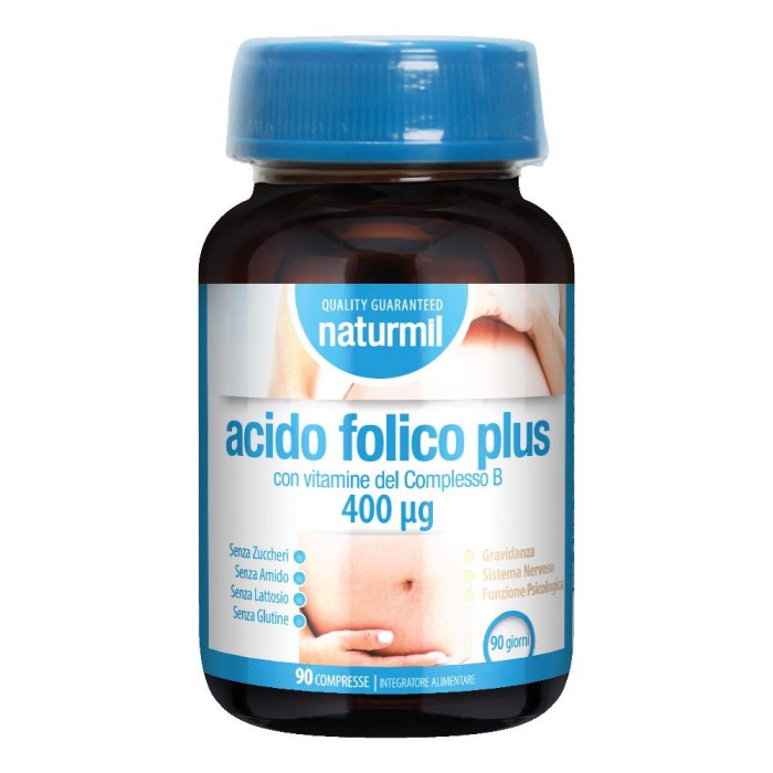 Naturmil Acido Folico Plus 90 compresse - integratore di acido folico per gravidanza e sistema nervoso