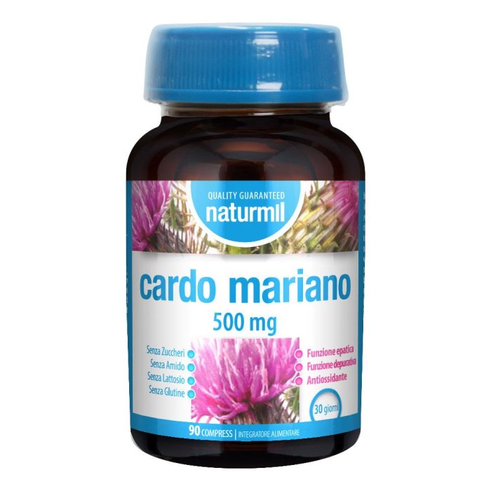 Naturmil Cardo Mariano 90 Compresse Integratore Naturale Depurativo per Fegato e Digestione
