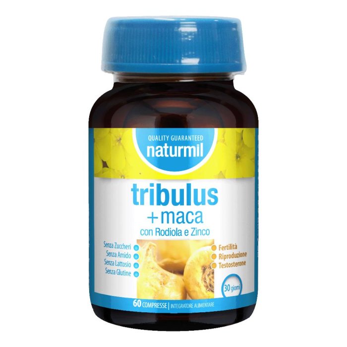 Dietmed Naturmil - Tribulus + Maca con Rhodiola e Zinco 60 Compresse