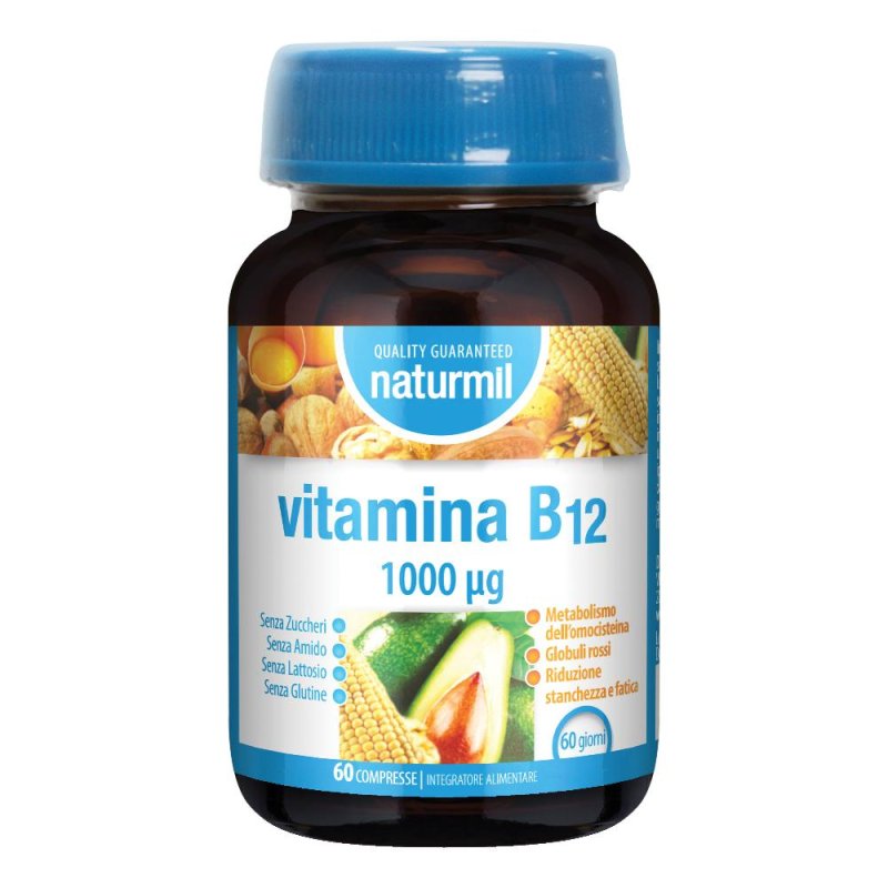 Dietmed Naturmil - Vitamina B12 1000 mcg Integratore 60 Compresse