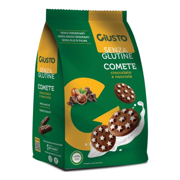 Giusto Senza Glutine Biscotti Comete Cioccolato E Nocciola 200g