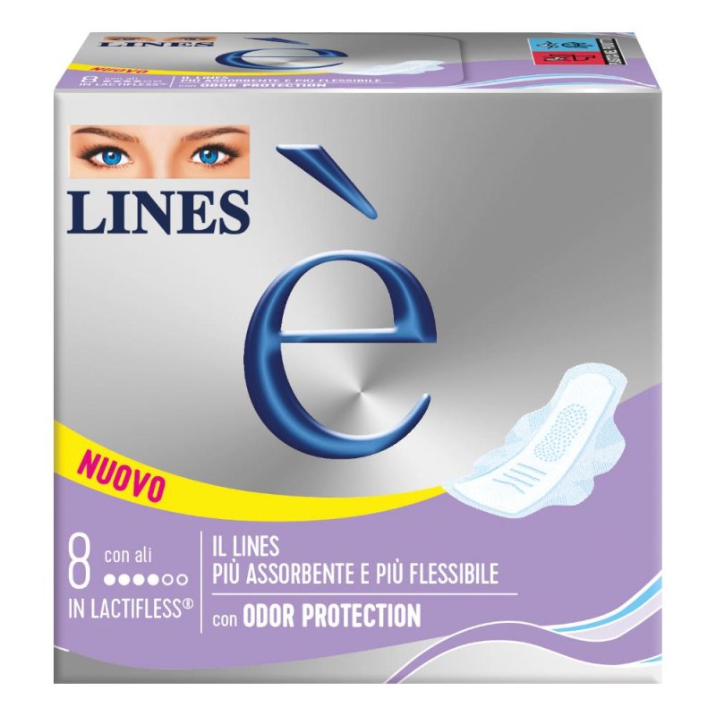 Assorbenti Igienici Lines È con Ali 8 Pezzi