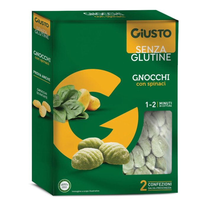 Giusto senza glutine gnocchi agli spinaci 500 g - gnocchi freschi per celiaci