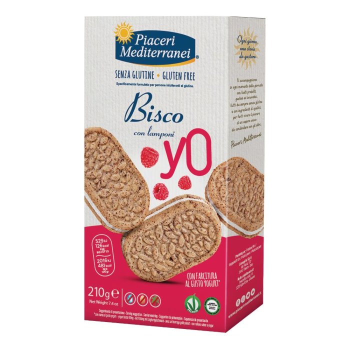 Piaceri Mediterranei BiscoYo con Lamponi senza glutine 200g