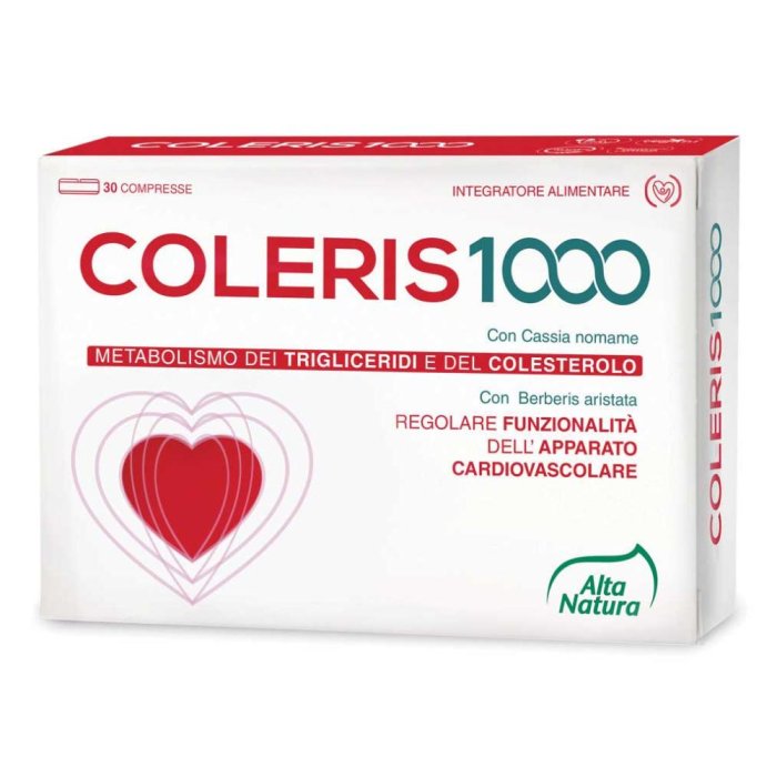 Coleris 1000 integratore alimentare in compresse per il controllo del colesterolo 30 compresse