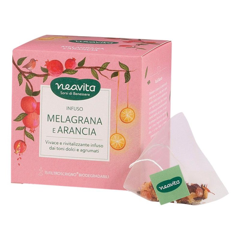 Neavita Filtroscrigno Infuso Mela e Arancia – Tisana Fruttata in Filtri Piramidali