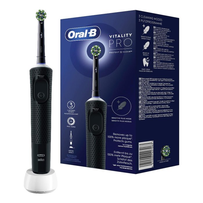 Oral-B Spazzolino Elettrico Ricaricabile Vitality Pro Nero 1Testina 1Spazzolino