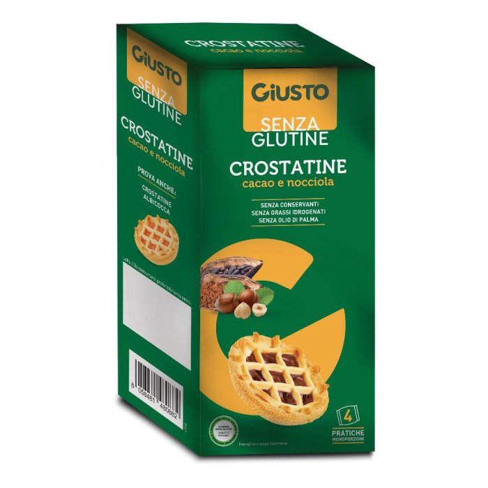 Giusto Senza Glutine Crostatina Cacao Nocciole 4x45g