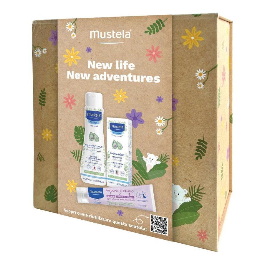 Mustela Cofanetto Riutilizzabile Detergente + Crema Viso + Pasta Cambio
