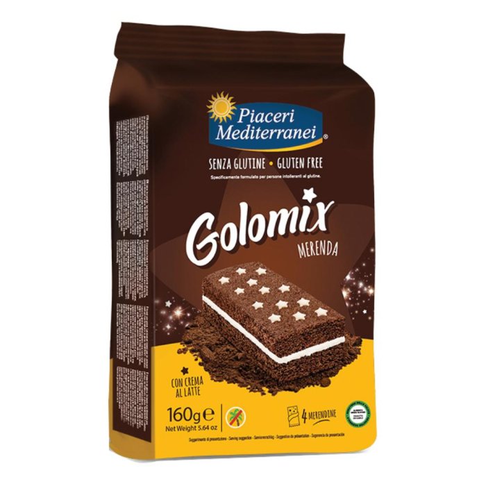 Piaceri mediterranei golomix merenda 4 pezzi da 40 g