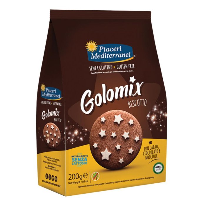 Piaceri Mediterranei Golomix Biscotto 200 g Senza Glutine