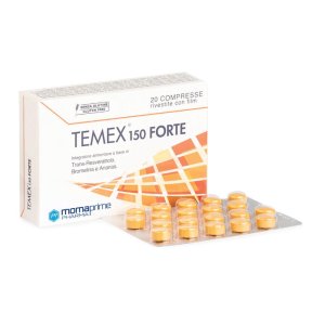  Temex 150 forte  Integratore con Trans-Resveratrolo, Bromelina e Ananas per il Benessere Circolatorio 20 compresse