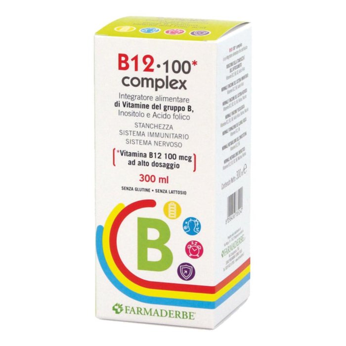 Farmaderbe B12 100 Complex Integratore di Vitamine del Gruppo B 300 ml