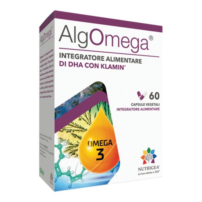 Algomega Nutrigea Integratore Omega 3 da Alghe 60 Capsule Vegetali