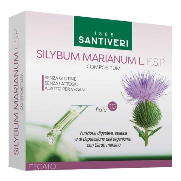 Silybum Marianum Cardo Mariano Integratore Alimentare Esp Estratto Liquido 10 Fiale da 10 Millilitri Depurativo Naturale per il Fegato