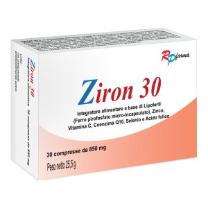 ZIRON 30 Integratore di Ferro e Vitamine in Compresse - Confezione da 30 Compresse