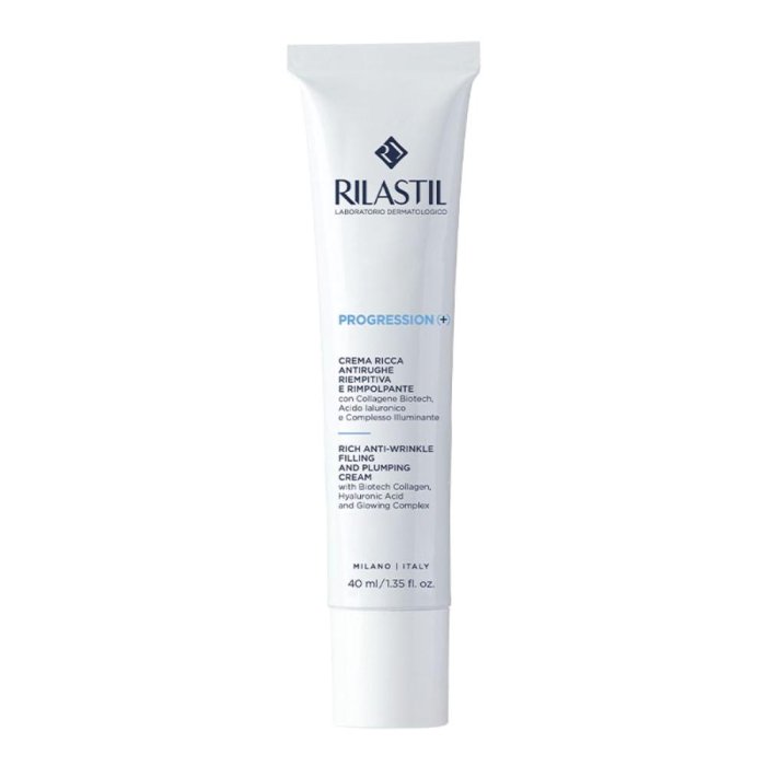 Rilastil Progression Crema Ricca viso antirughe riempitiva e rimpolpante 40 ml