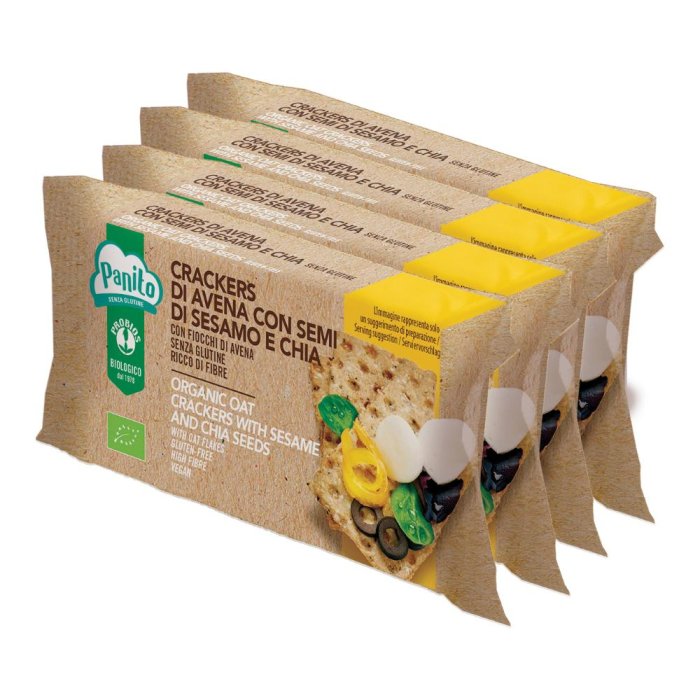 Probios Bio Crackers avena sesamo e chia - crackers di avena integrali con semi biologici