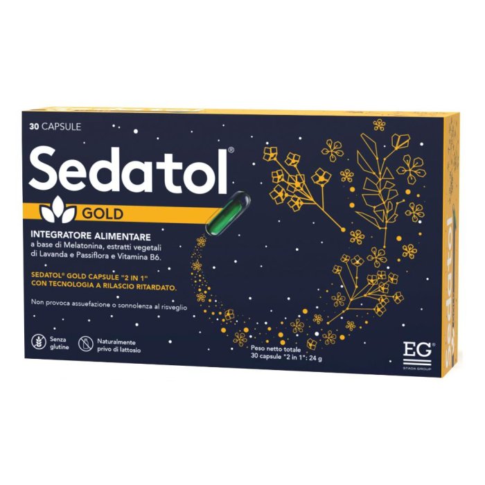 Sedatol Gold 30 Capsule – Integratore Naturale per Sonno, Rilassamento e Benessere Notturno