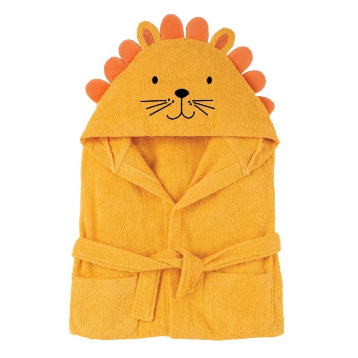 CH accappatoio Leone 24 mesi+ - accappatoio per bambini con cappuccio leone