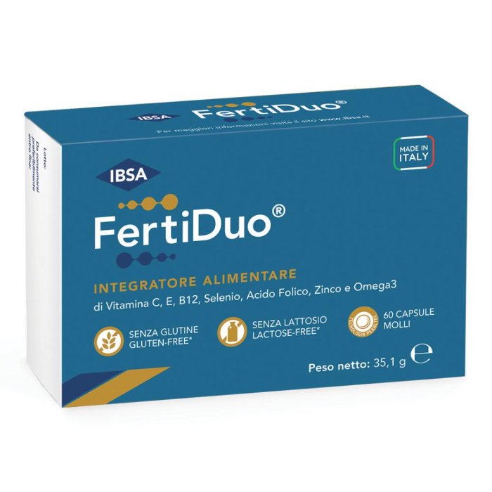 Fertiduo Integratore per la Fertilità 60 Capsule IBSA