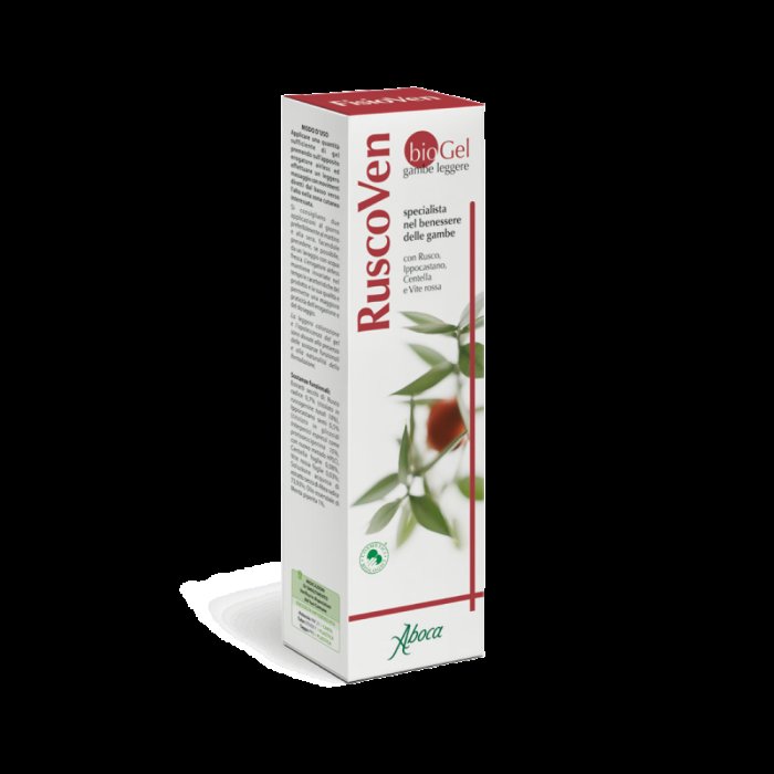 Ruscoven Biogel Aboca 100 ml – Gel Gambe Leggere e Microcircolo, Sollievo per Gambe Pesanti con Estratti Vegetali Naturali