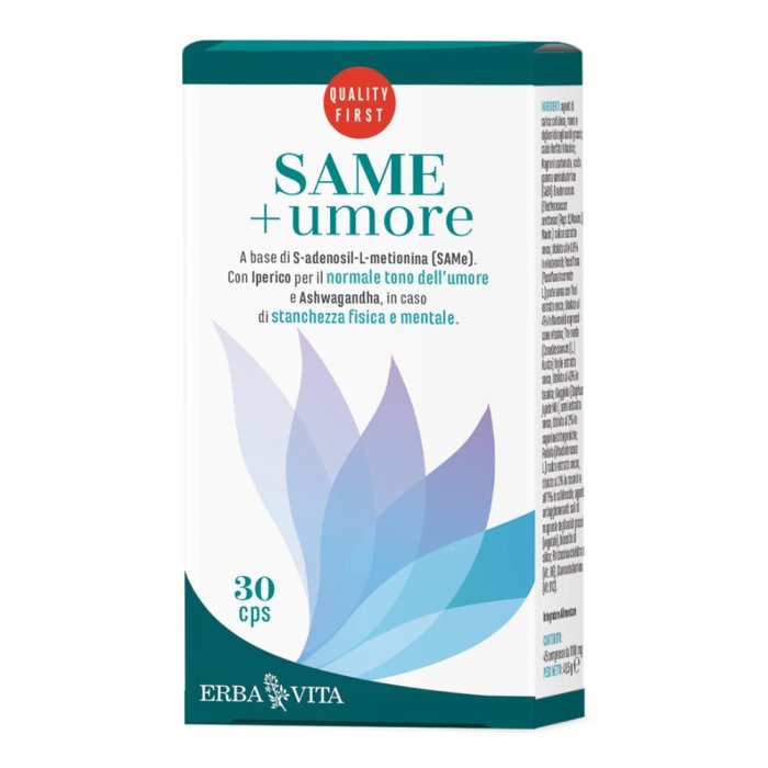 Same + Umore 30 capsule - integratore con S-Adenosil-L-Metionina vitamine B e magnesio per tono dellumore