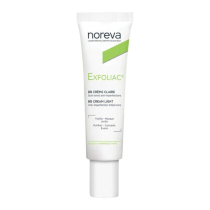 Noreva Exfoliac BB Cream Claire 30 ml – Trattamento Viso Uniformante per Pelle Grassa e a Tendenza Acneica