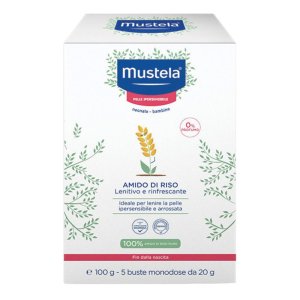Mustela amido di riso lenitivo e rinfrescante 5 bustine 20 grammi