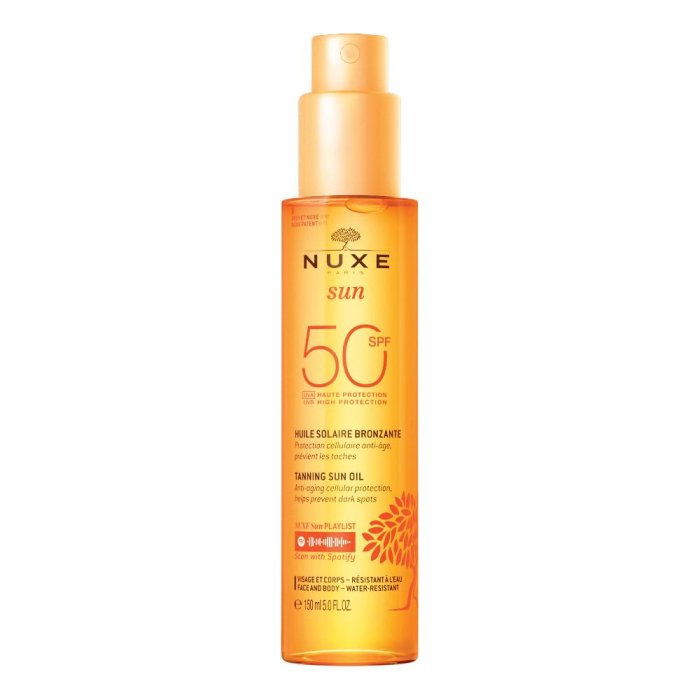Nuxe Sun Olio Solare Viso e Corpo SPF50 Abbronzante ad Alta Protezione 150 ml