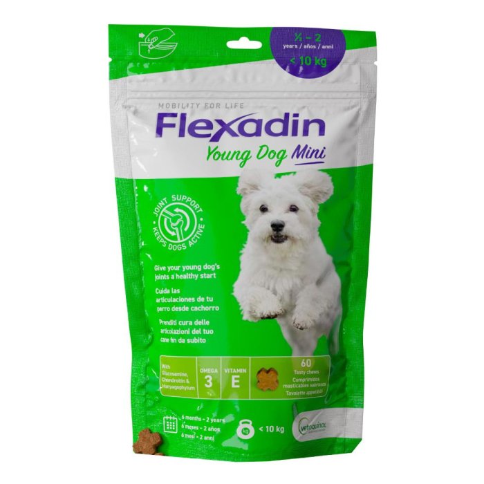 Flexadin Young Mini 60 tavolette - integratore articolazioni cuccioli e cani piccoli