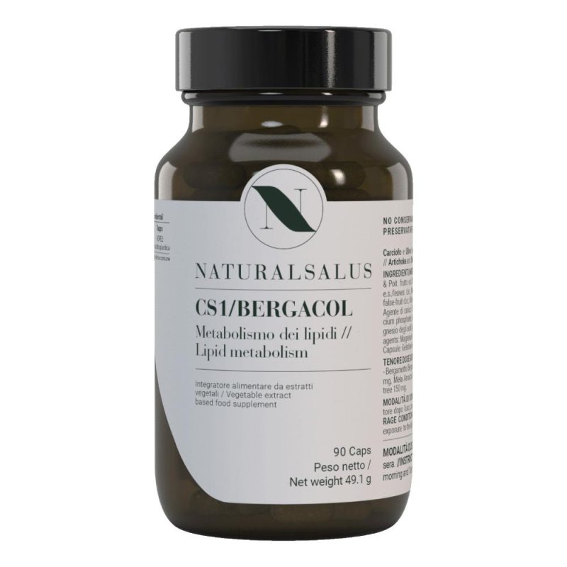 Bergacol NaturalSalus 90 Capsule Integratore Alimentare a Base di Bergamotto per Colesterolo e Trigliceridi