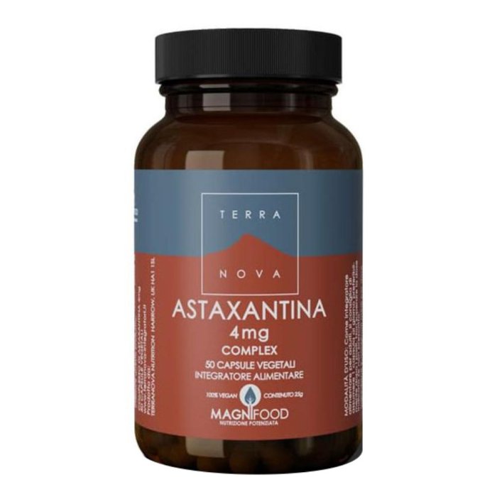 Terranova Astaxantina Integratore Antiossidante Naturale 4 mg 50 Capsule Vegetali