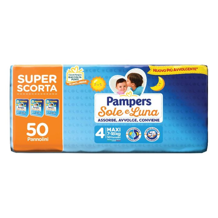 Fater Pampers Sole Luna Trio Maxi 50 Pezzi