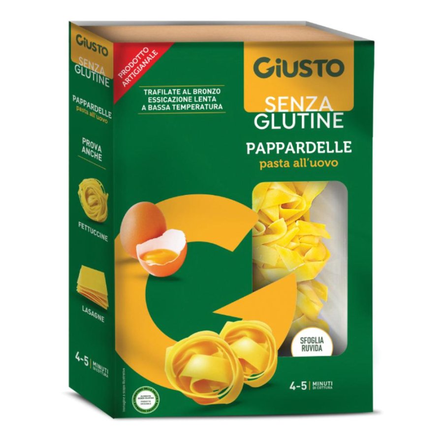 Giusto Senza Glutine Pappardelle 250 g – Pasta Italiana per Celiaci di Alta Qualità