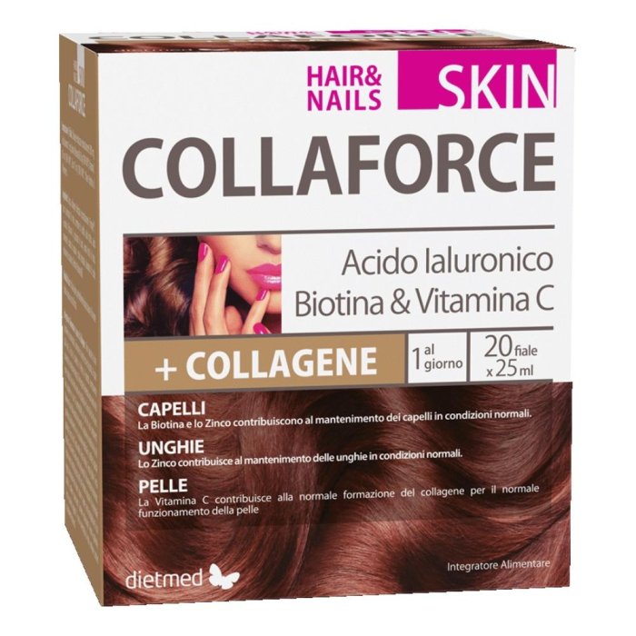 Collaforce Skin Hair Nails 20 fiale - integratore collagene per pelle capelli e unghie